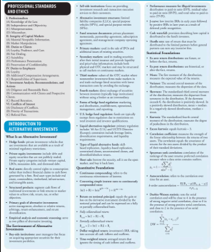 CAIA 2020 Schweser Quicksheet Level I