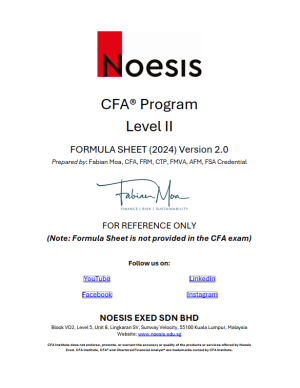 CFA 2024 level 2 Formula Sheets (Noesis + SALT + UWorld)