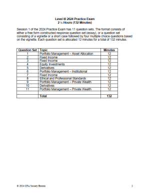 CFA Level 3 Mock Exam 2024 + 2023