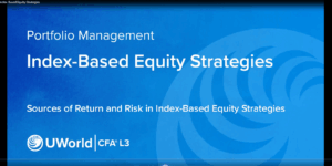 CFA 2025 UWorld Level 3 Portfolio Management Pathway Video Lectures