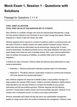 CFA 2026 Salt Solutions Level 3 Mock Exams - Private Wealth Pathway