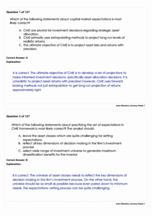 CFA 2026 Finquiz Level 3 Question Bank Portfolio Management Pathway