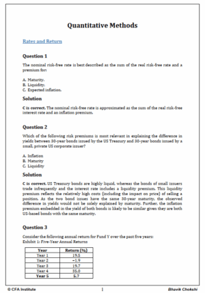 2026 CFA Level 1 Multiple Choice Questions