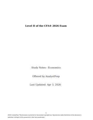 CFA 2026 AnalystPrep Level 2 Study Notes