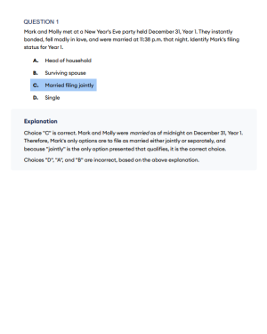 CPA 2024 Becker REG Multiple Choice Questions (MCQs)
