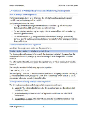 CFA 2026 IFT High Yield Notes Level 2