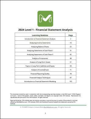 2024 CFA Mark Meldrum Level 1 Notes, Pre-Requisites + Applied Course