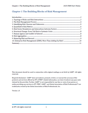 FRM 2025 IFT Notes Part 1