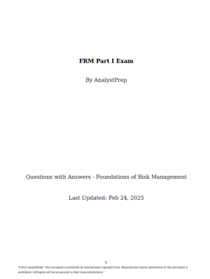 FRM 2025 AnalystPrep Part 1 Question Bank