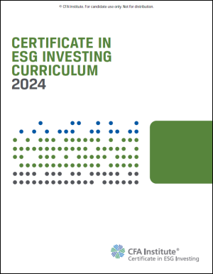 2024 Certificate in ESG Investing Curriculum