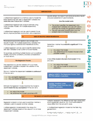 2026 CFA Level 2 Finquiz Stanley Notes, Battle-ready Summaries and Formula sheet