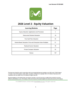 CFA 2026 Level 2 Mark Meldrum Notes